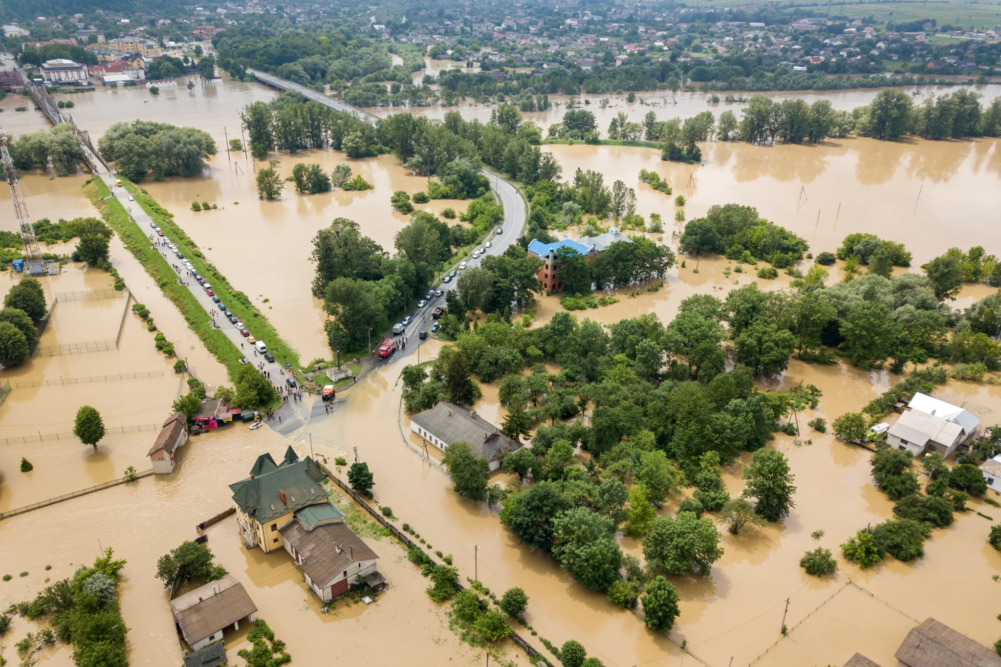 tPeKw5eA aerial view of flooded houses with dirty water of 2023 11 27 05 25 32 utc